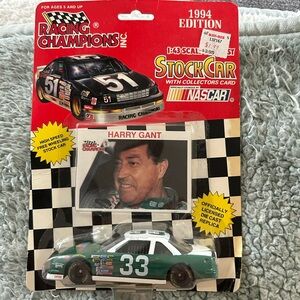 NASCAR die-cast model of Harry Gant's #33 Skoal Bandit stock car.
